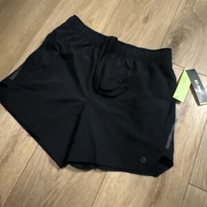 Etonic Men's Performance Yoke Running‎ Shorts Black Size Small 5" Reflective NEW